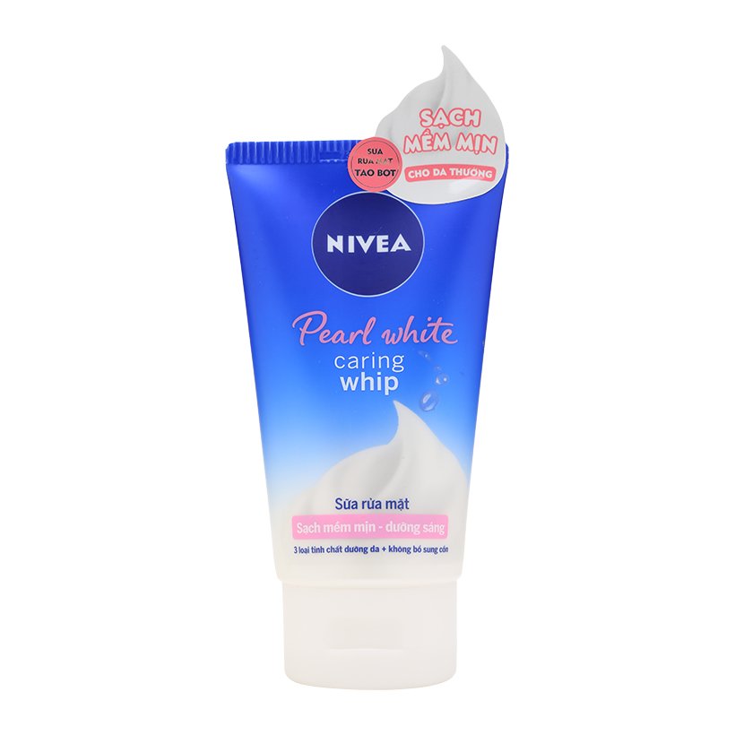 Nivea Pearl White Caring Whip - Sửa rửa mặt Nivea tốt nhất hiện nay
