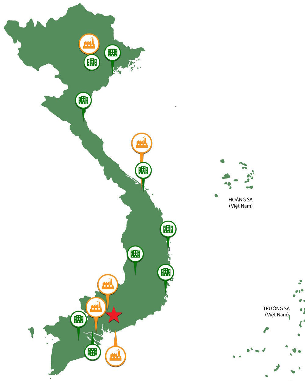 Hệ thống chi nhánh và mạng lưới phân phối của HEINEKEN Việt Nam trải rộng trên nhiều tỉnh thành.