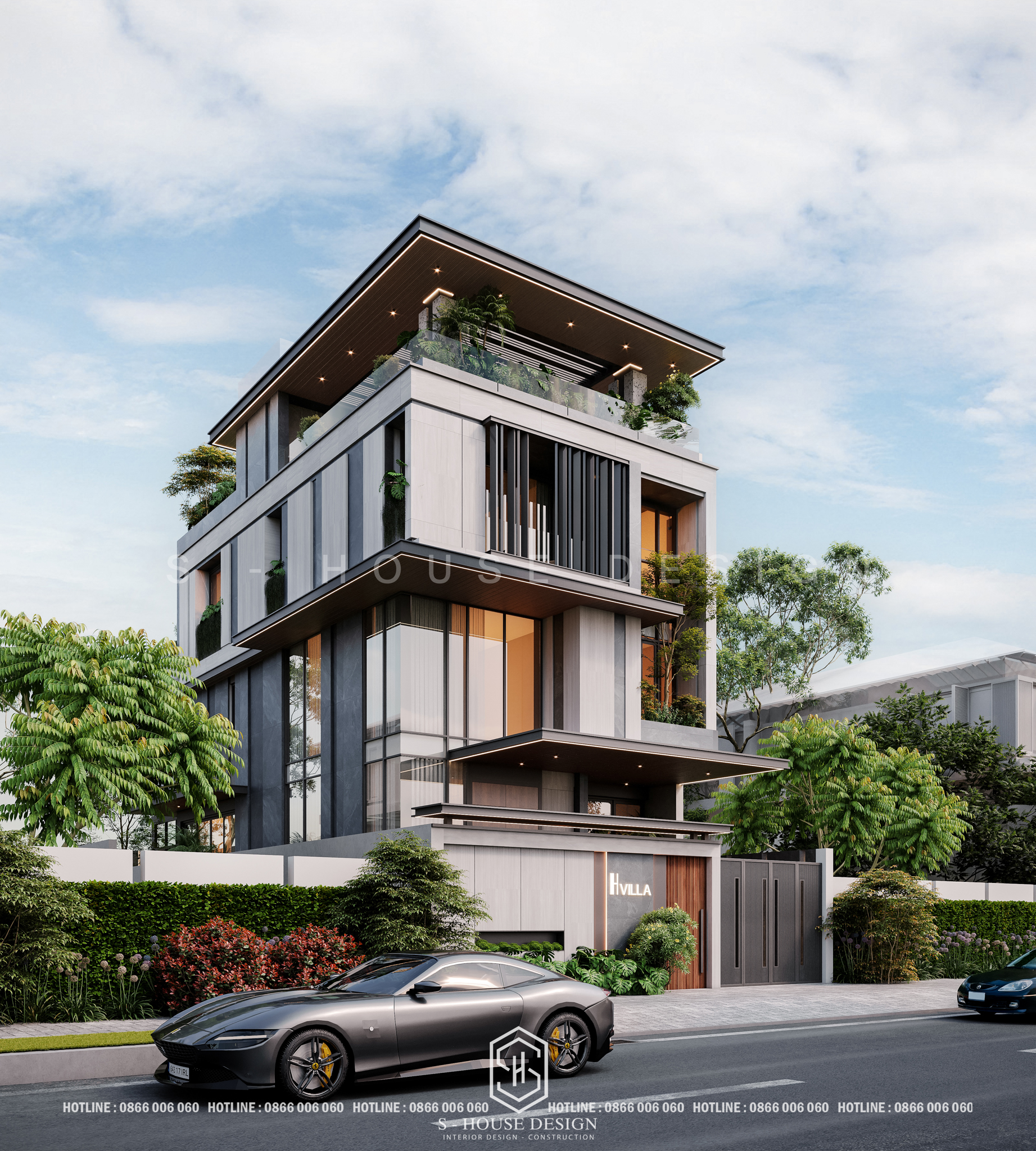 Một dự án biệt thự hiện đại do S-House thực hiện, thể hiện sự đẳng cấp và tinh tế